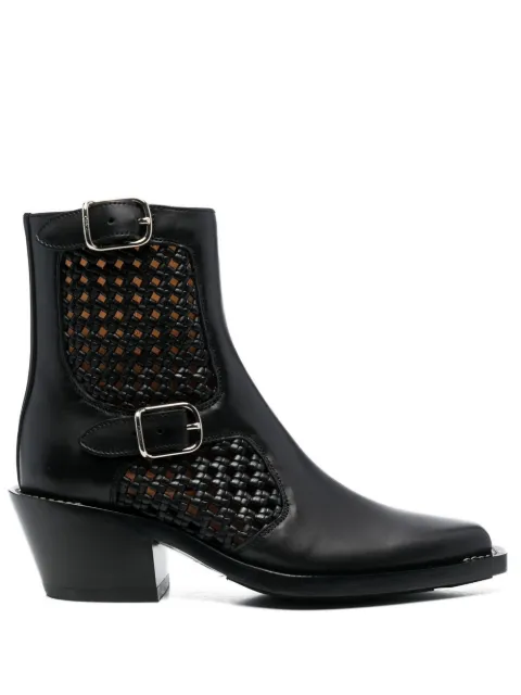 Chloé panelled leather western boots Black CS23S807CC001W