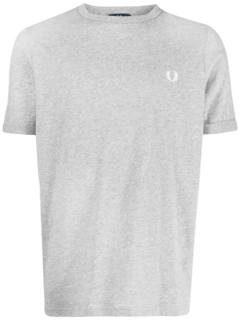Fred Perry Ringer logo-embroidered T-shirt Grey M3519