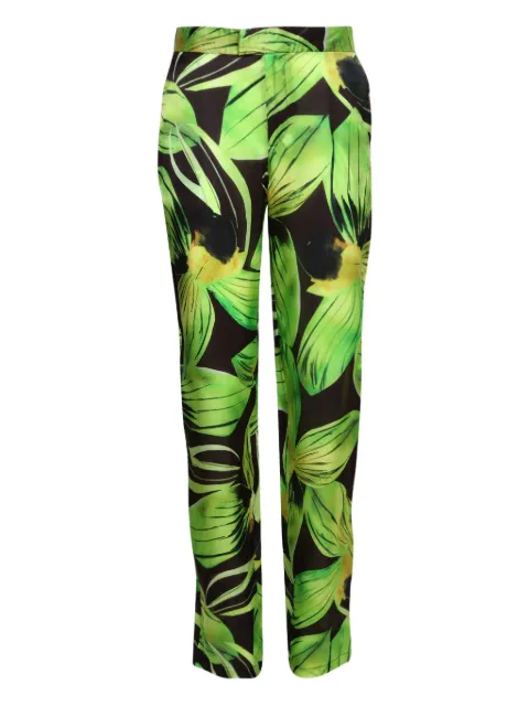Louisa Ballou leaf-print trousers Black 1161014000