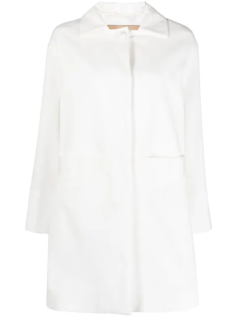 Herno long-sleeve high-low coat White GC000390D12163