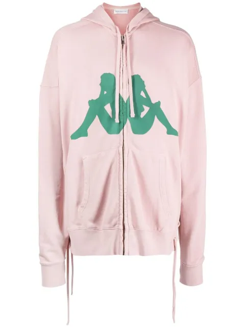 Faith Connexion logo-print zip-up hoodie Pink X3306