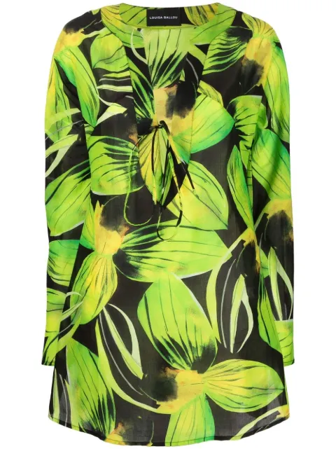 Louisa Ballou floral-print minidress Green 114114000
