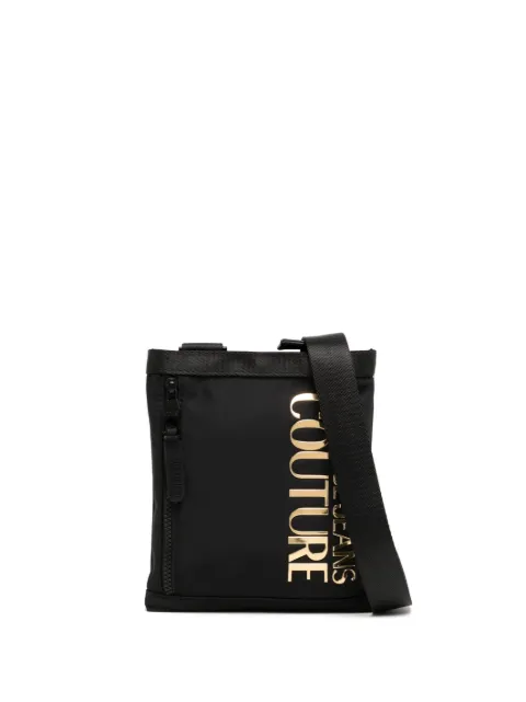 Versace Jeans Couture logo-lettering messenger bag Black 74YA4B95ZS394