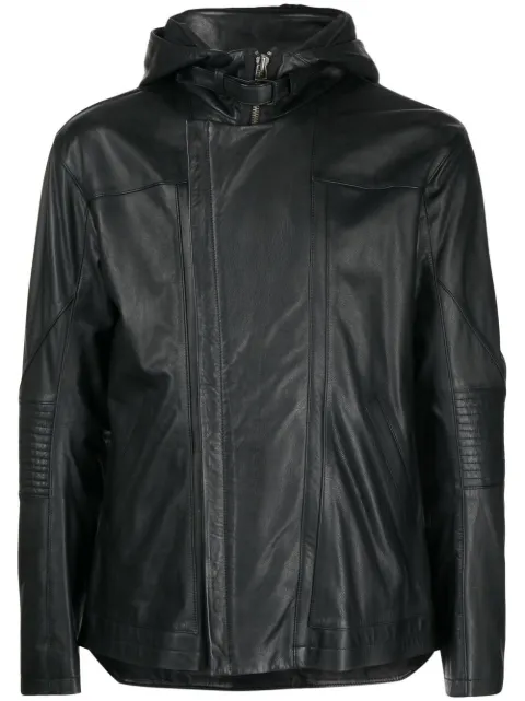 Helmut Lang photograph-print leather jacket Black H03HM403