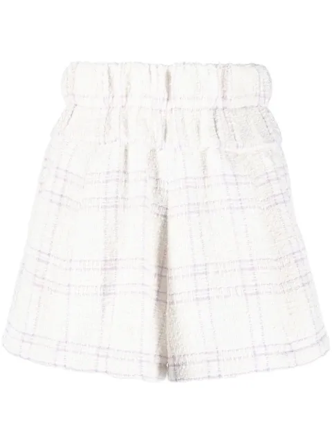 IRO high-waist tweed shorts Neutrals WP30OLINE