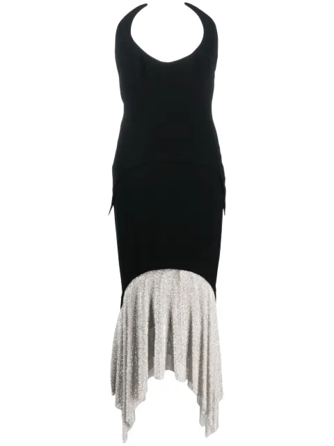 JEAN-LOUIS SABAJI crystal-skirt sleeveless maxi dress Black 600423