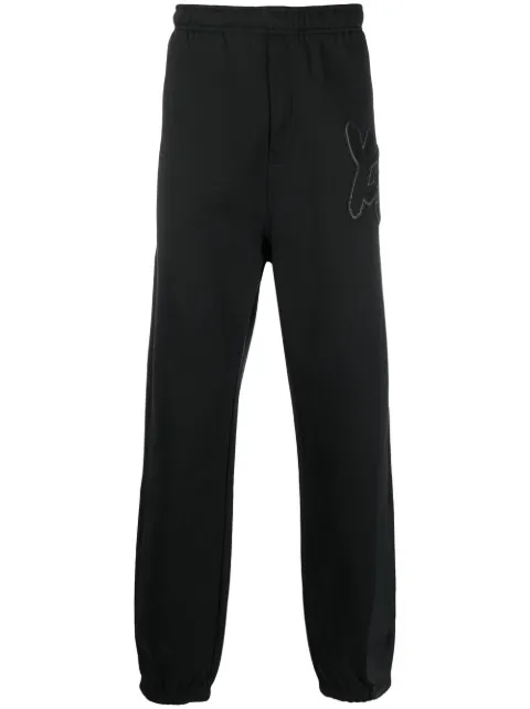 Y-3 appliqué logo track trousers Black H44805
