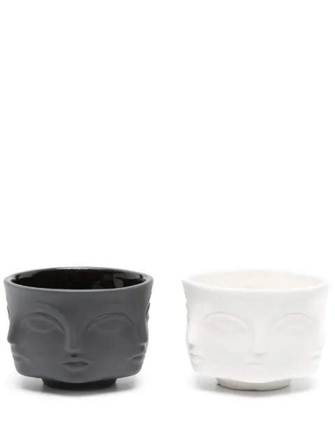 Jonathan Adler Muse porcelain salt and pepper set Black 32900