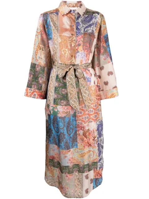 ZIMMERMANN paisley-print silk shirtdress Neutrals 6782DSS231