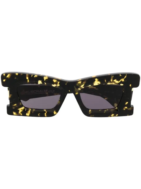 Kuboraum R2 rectangle-frame sunglasses Black R2