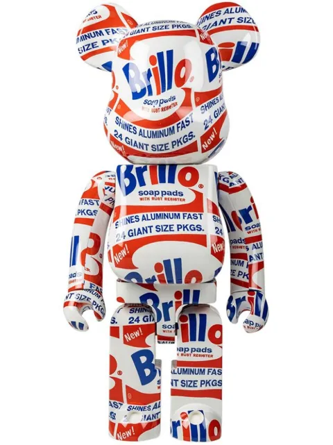 MEDICOM TOY x Andy Warhol Brillo BE@RBRICK 1000% figure White MEDI0105