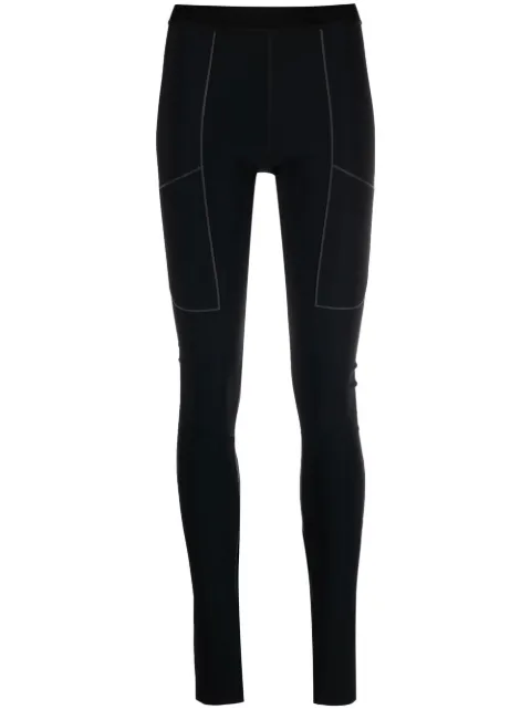 Coperni stretch-design slit leggings Black COPP11525