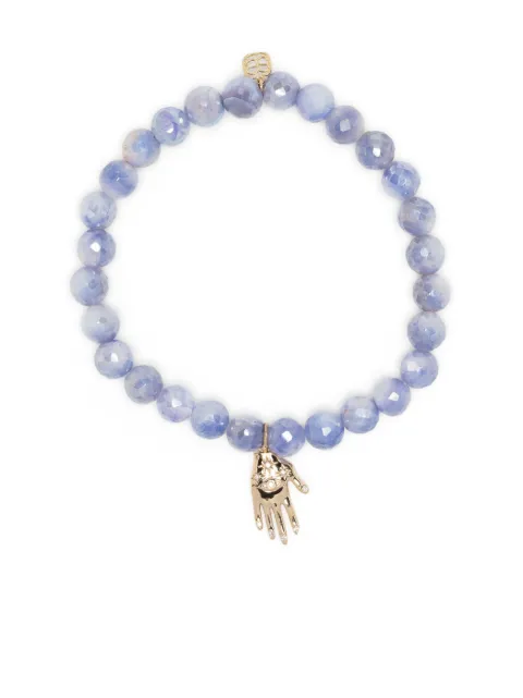Sydney Evan 14kt yellow gold & diamond moonstone bracelet Purple CJP2805Y7237