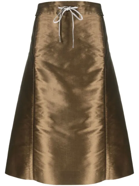 Maison Margiela moiré-effect drawstring skirt Brown S51ME0001S60450