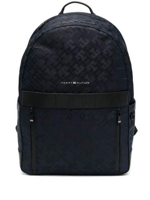 Tommy Hilfiger logo print backpack Blue AM0AM11086