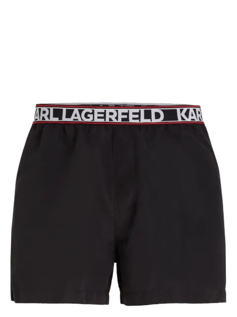 Karl Lagerfeld Essential logo-print swim shorts Black 235M2209999