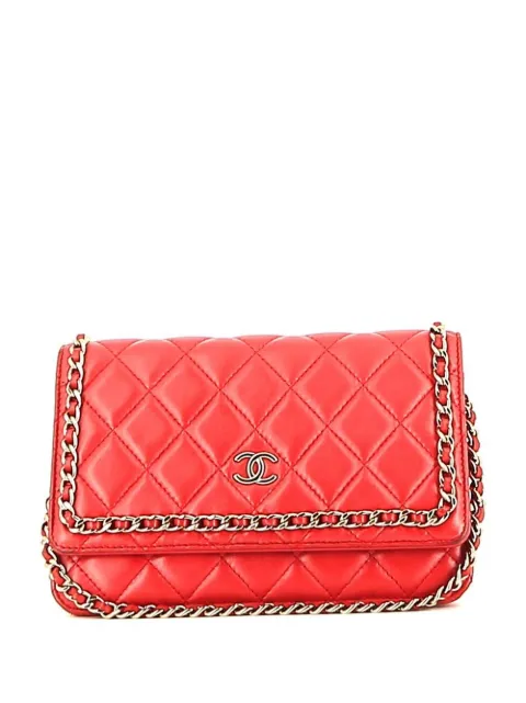 CHANEL Pre-Owned 2020 Wallet-on-chain shoulder bag Red 393991