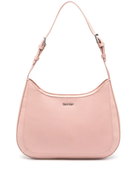 Calvin Klein logo-embossed grained shoulder bag Pink K60K610631