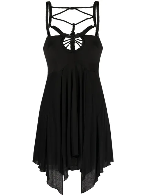 ISABEL MARANT Diana macramé-trim minidress Black RO0100FAA2K02I