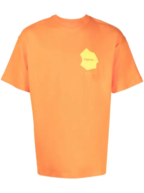 OBJECTS IV LIFE slogan-print T-shirt Orange OBJ00110921