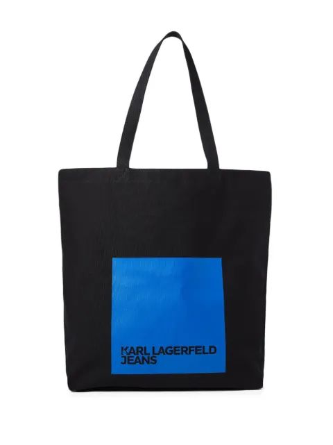 Karl Lagerfeld Jeans logo-appliqué tote bag Black 235J3056101