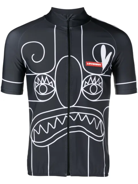 Charles Jeffrey Loverboy graphic-print cycling T-shirt Grey CJLSS23CYT