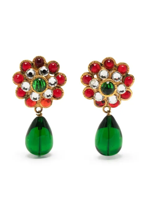 CHANEL Pre-Owned Gripoix glass-bead drop earrings Gold DPLBCHAGRIP7006