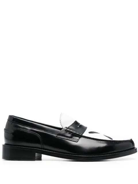Stefan Cooke Slashed leather loafers Black FSTCMSLBS91021