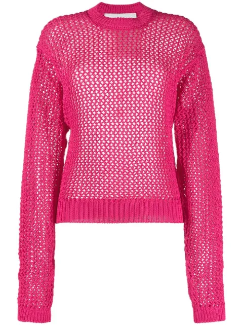 Ramael cotton open-knit jumper Pink RA0015