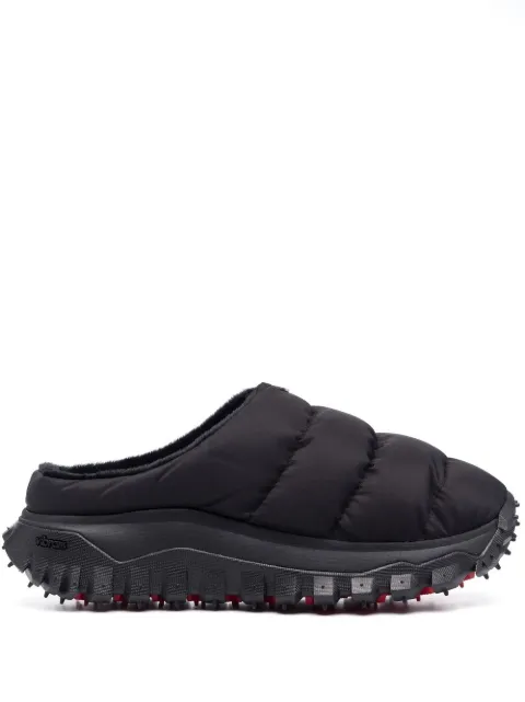 Moncler faux fur-lined quilted sliders Black 4C00010M2490999