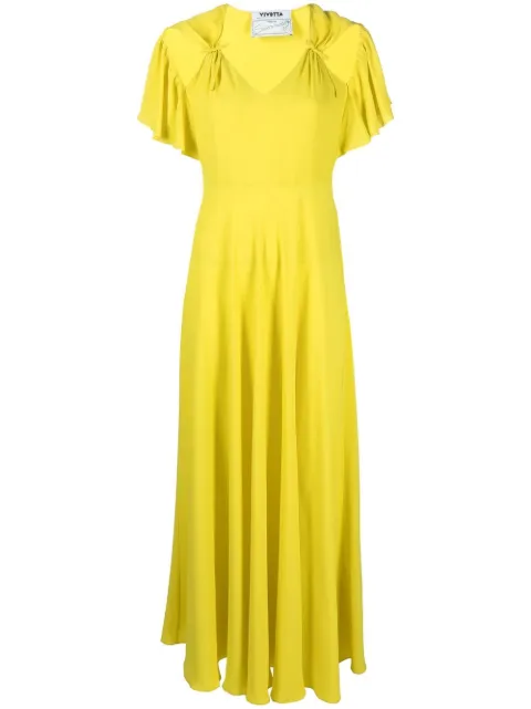 Vivetta ruched cut-out maxi dress Yellow H191V508