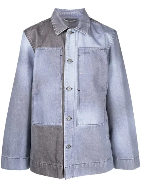 OBJECTS IV LIFE two-tone denim shirt jacket Blue OBJ001202040422