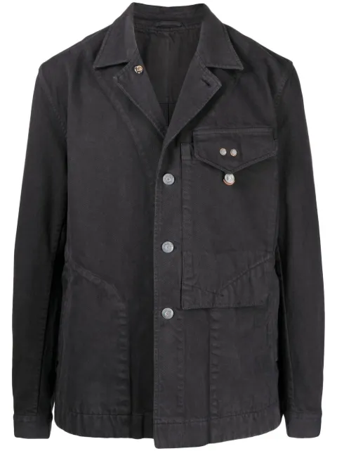 OBJECTS IV LIFE chest-pocket shirt jacket Black OBJ001203020422