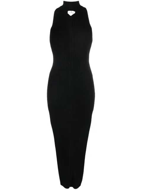 Courrèges cut-out ribbed midi dress Black 123MRO175FI0001