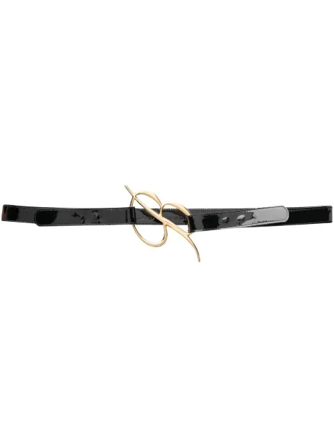 Blumarine gold-toned letter logo belt Black 2W144A