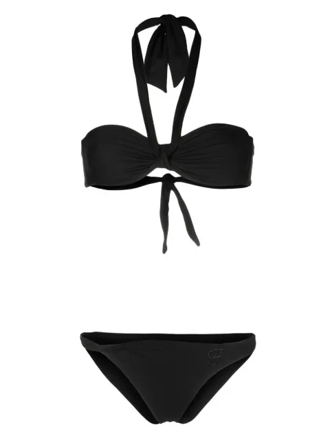 Blumarine halterneck logo-embellished bikini Black 2D014A