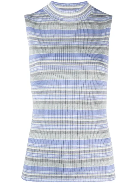 Theory horizontal-stripe sleeveless top Blue M1112727