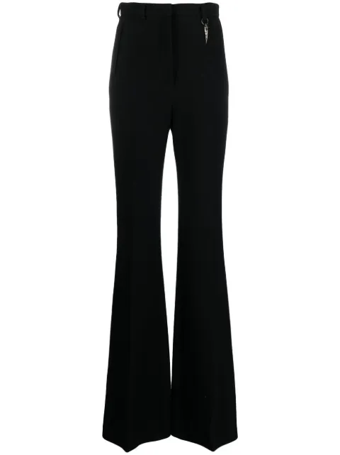 Roberto Cavalli high-waist flared wool trousers Black RKT202WR013