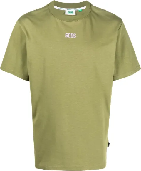 GCDS logo-print crew-neck T-shirt Green CC94M130103