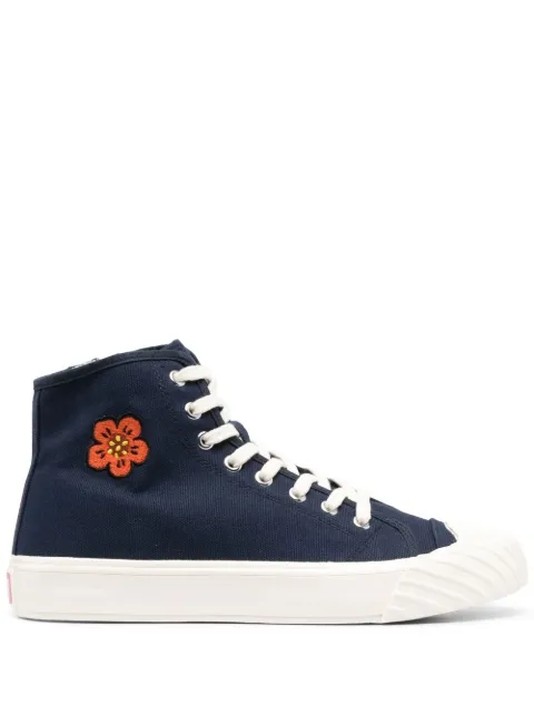 Kenzo floral-patch high-top sneakers Blue FD55SN020F73
