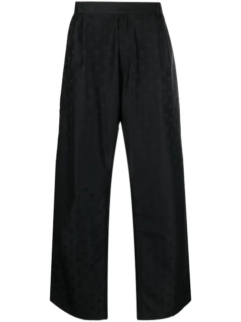 GmbH hammer-jacquard straight-leg trousers Black SIGRID