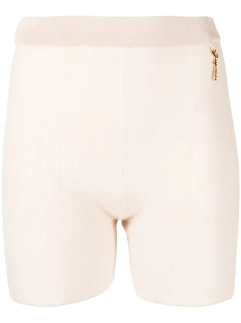 Jacquemus Le short Pralu knitted shorts Neutrals 231KN5032060
