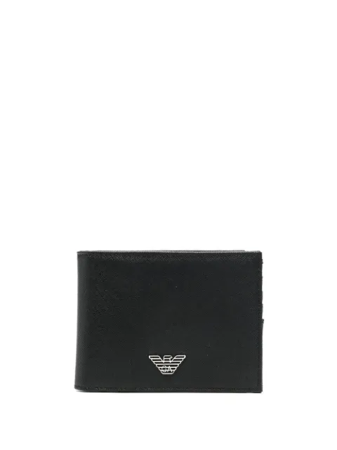 Emporio Armani logo-plaque bi-fold wallet Black Y4R165Y138E
