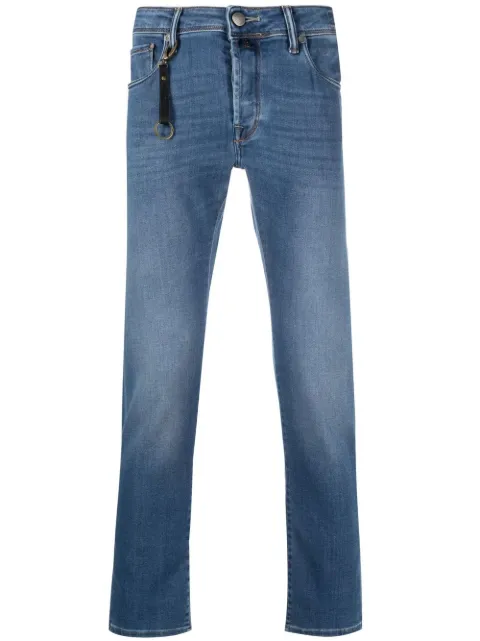 Incotex logo-patch slim-cut jeans Blue BDPS000200973W4