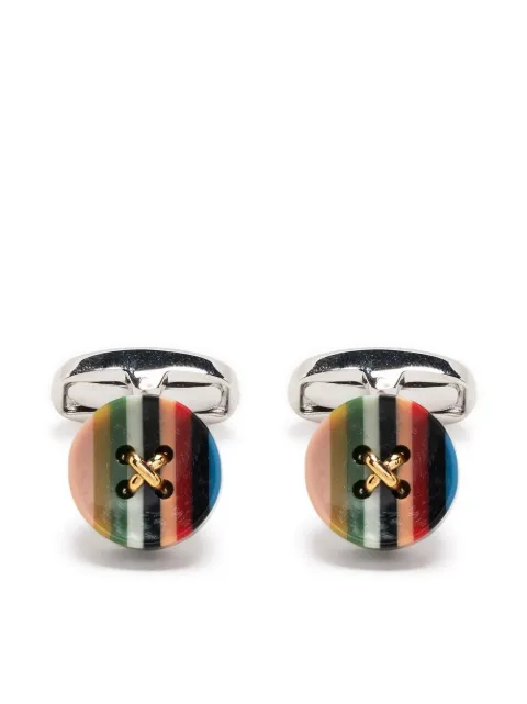 Paul Smith plaque-detail metallic cufflinks Multicolour M1ACUFFASBUTT