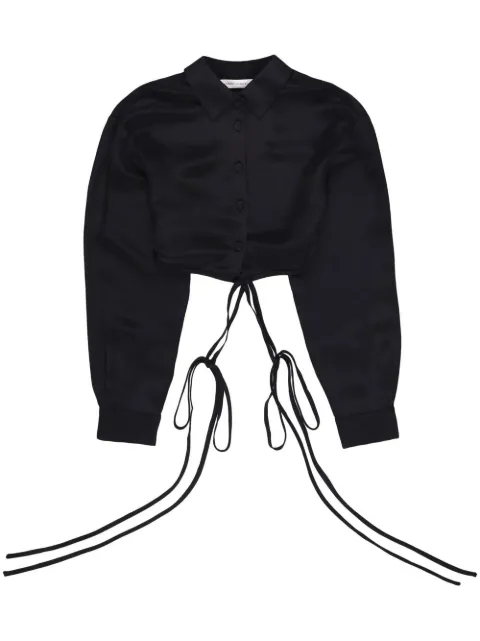 Christopher Esber tie-fastening silk shirt Black 22042015