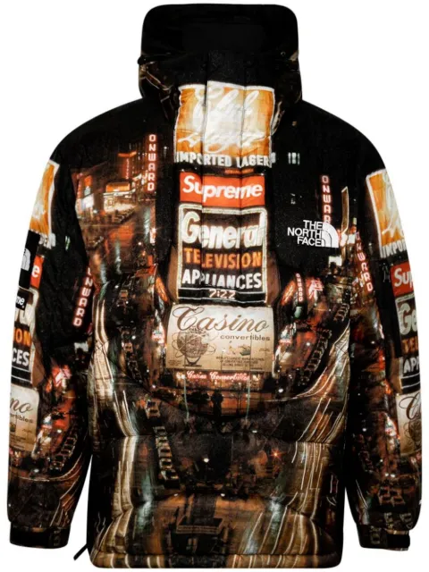 Supreme x The North Face 800-fill half zip hoodie Black SU12457