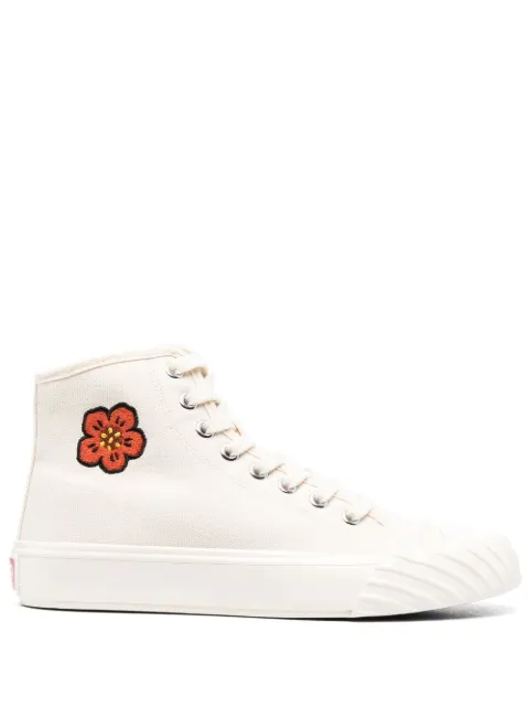 Kenzo embroidered-logo high-top sneakers Neutrals FD52SN020F73