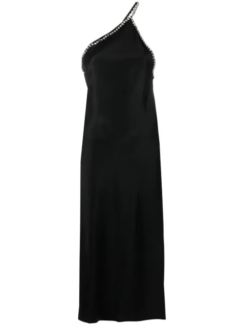 Dodo Bar Or crystal-embellished one-shoulder midi dress Black DBO7039