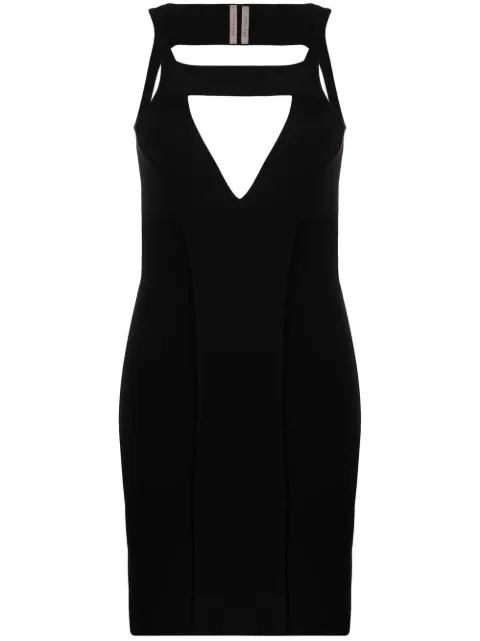 Rick Owens Sling cut-out minidress Black RP01C5679KST